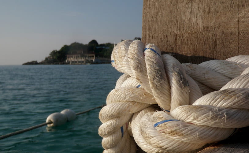 Sailing ropes on classic yachts